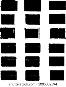 Grunge post Stamps Collection, rectangles
. Banners, Insignias , Logos, Icons, Labels and Badges Set . vector distress textures. rectangular blank shapes.