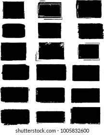 Grunge post Stamps Collection, rectangles
. Banners, Insignias , Logos, Icons, Labels and Badges Set . vector distress textures. rectangular blank shapes.
