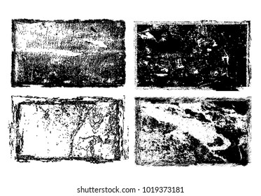 Grunge post Stamps Collection, rectangles. Banners, Insignias , Logos, Icons, Labels and Badges Set . vector distress textures.blank shapes.