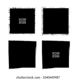 Grunge post Stamps Collection, rectangles, squares. Banners, Insignias , Logos, Icons, Labels and Badges Set . vector distress textures.blank shapes.