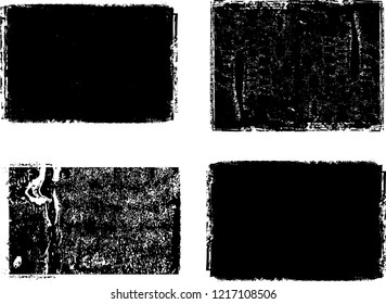 Grunge post Stamps Collection, rectangles
. Banners, Insignias , Logos, Icons, Labels and Badges Set . vector distress textures.blank shapes.