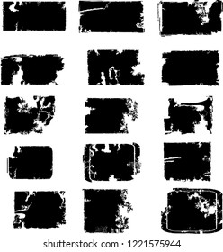 Grunge post Stamps Collection, rectangles
. Banners, Insignias , Logos, Icons, Labels and Badges Set . vector distress textures.blank shapes.