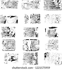 Grunge post Stamps Collection, rectangles
. Banners, Insignias , Logos, Icons, Labels and Badges Set . vector distress textures.blank shapes.