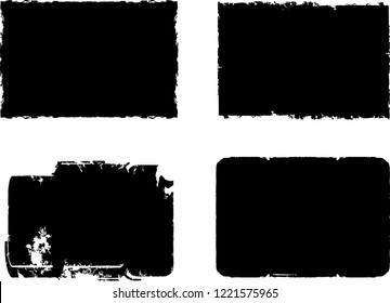 Grunge post Stamps Collection, rectangles
. Banners, Insignias , Logos, Icons, Labels and Badges Set . vector distress textures.blank shapes.