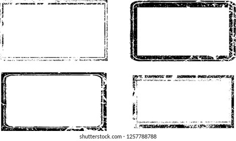 Grunge post Stamps Collection, rectangles
. Banners, Insignias , Logos, Icons, Labels and Badges Set . vector distress textures.blank shapes.