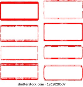 Grunge post Stamps Collection, rectangles. Banners, Insignias , Logos, Icons, Labels and Badges Set . vector distress textures.blank shapes.retro frames.