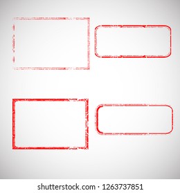 Grunge post Stamps Collection, rectangles. Banners, Insignias , Logos, Icons, Labels and Badges Set . vector distress textures.blank shapes.retro frames.