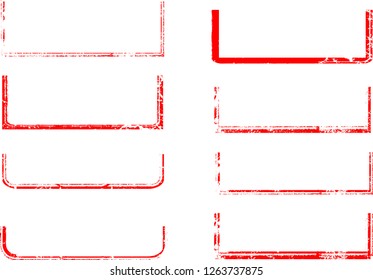 Grunge post Stamps Collection, rectangles. Banners, Insignias , Logos, Icons, Labels and Badges Set . vector distress textures.blank shapes.retro frames.