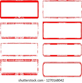 Grunge post Stamps Collection, rectangles. Banners, Insignias , Logos, Icons, Labels and Badges Set . vector distress textures.blank shapes.retro frames.
