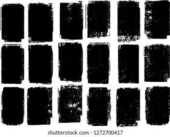 Grunge post Stamps Collection, rectangles
. Banners, Insignias , Logos, Icons, Labels and Badges Set . vector distress textures.blank shapes.