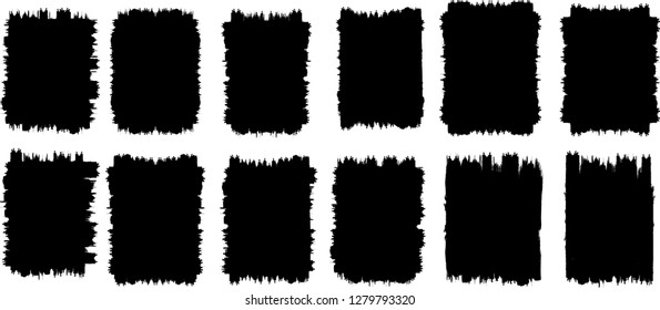 Grunge post Stamps Collection, rectangles. Banners, Insignias , Logos, Icons, Labels and Badges Set . vector frames . distress textures.blank shapes.