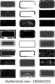 Grunge post Stamps Collection, rectangles
. Banners, Insignias , Logos, Icons, Labels and Badges Set . vector distress textures.blank shapes.