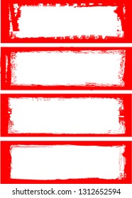 Grunge post Stamps Collection, rectangles. Banners, Insignias , Logos, Icons, Labels and Badges Set . vector distress textures.blank shapes.retro frames.