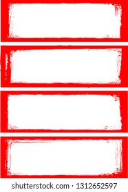 Grunge post Stamps Collection, rectangles. Banners, Insignias , Logos, Icons, Labels and Badges Set . vector distress textures.blank shapes.retro frames.