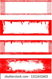 Grunge post Stamps Collection, rectangles. Banners, Insignias , Logos, Icons, Labels and Badges Set . vector distress textures.blank shapes.retro frames.