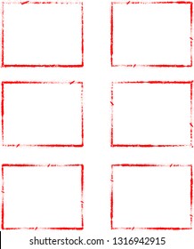 Grunge post Stamps Collection, rectangles. Banners, Insignias , Logos, Icons, Labels and Badges Set . vector distress textures.blank shapes.retro frames.