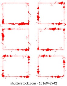 Grunge post Stamps Collection, rectangles. Banners, Insignias , Logos, Icons, Labels and Badges Set . vector distress textures.blank shapes.retro frames.