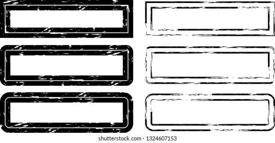 Grunge post Stamps Collection, rectangles. Banners, Insignias , Logos, Icons, Labels and Badges Set . vector distress textures.blank shapes.retro frames.