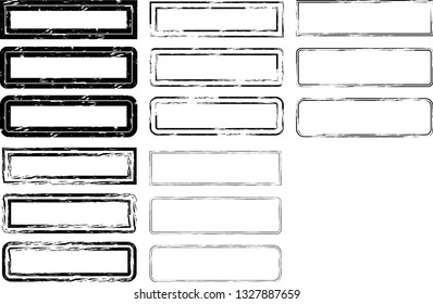 Grunge post Stamps Collection, rectangles
. Banners, Insignias , Logos, Icons, Labels and Badges Set . vector distress textures.blank shapes.