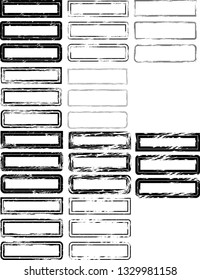 Grunge post Stamps Collection, rectangles
. Banners, Insignias , Logos, Icons, Labels and Badges Set . vector distress textures.blank shapes.