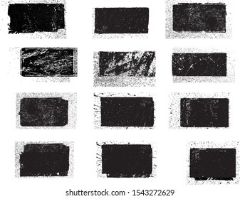 Grunge post Stamps Collection, rectángulos
... Banners, Insignias , Logotipos, Iconos, Etiquetas y Badges Set . texturas de distrés vectorial.formas en blanco.