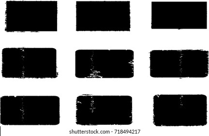 Grunge post Stamps Collection, rectangles
. Banners, Insignias , Logos, Icons, Labels and Badges Set . vector distress textures.blank shapes.