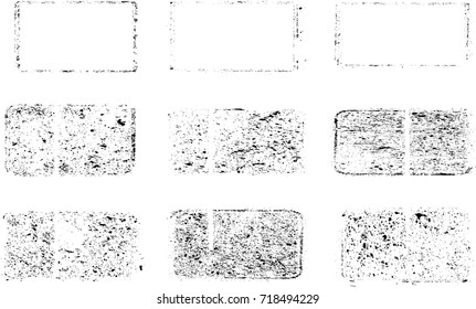 Grunge post Stamps Collection, rectangles
. Banners, Insignias , Logos, Icons, Labels and Badges Set . vector distress textures.blank shapes.