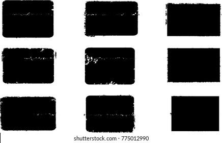 Grunge post Stamps Collection, rectangles
. Banners, Insignias , Logos, Icons, Labels and Badges Set . vector distress textures.blank shapes.