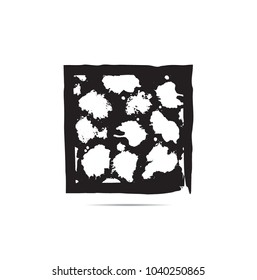 Grunge post Stamps Collection, square. Banners, Insignias , Logos, Icons, Labels and Badges Set . vector distress textures.blank shapes.
