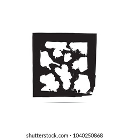Grunge post Stamps Collection, square. Banners, Insignias , Logos, Icons, Labels and Badges Set . vector distress textures.blank shapes.
