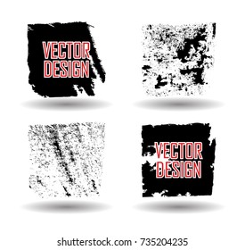 Grunge post Stamps Collection, square. Banners, Insignias , Logos, Icons, Labels and Badges Set . vector distress textures.blank shapes.