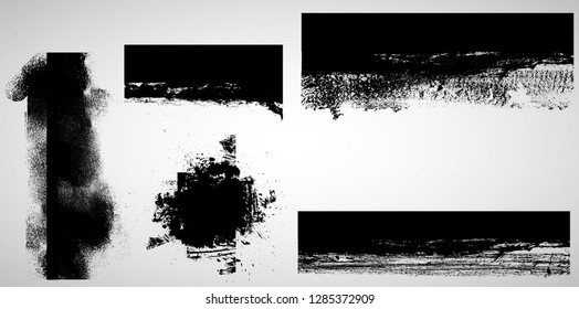 Grunge post Stamps Collection, squares and Badges Set . vector distress textures.blank shapes.