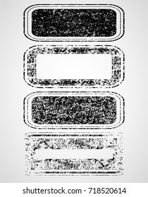 Grunge post Stamps Collection,  Squares , rectangles, frames. Banners, Insignias , Logos, Icons, Labels and Badges Set . vector distress textures.blank shapes.