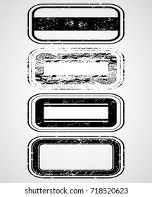 Grunge post Stamps Collection,  Squares , rectangles, frames. Banners, Insignias , Logos, Icons, Labels and Badges Set . vector distress textures.blank shapes.