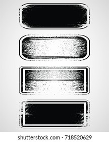 Grunge post Stamps Collection,  Squares , rectangles, frames. Banners, Insignias , Logos, Icons, Labels and Badges Set . vector distress textures.blank shapes.