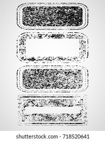 Grunge post Stamps Collection,  Squares , rectangles, frames. Banners, Insignias , Logos, Icons, Labels and Badges Set . vector distress textures.blank shapes.