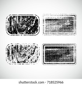 Grunge post Stamps Collection,  Squares , rectangles, frames. Banners, Insignias , Logos, Icons, Labels and Badges Set . vector distress textures.blank shapes.
