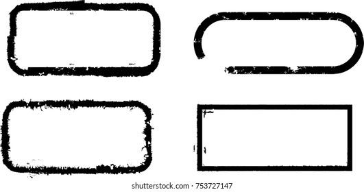 Grunge post Stamps Collection, Squares. Rectangular Banners, Insignias , Logos, Icons, Labels and Badges Set . vector distress textures.blank shapes.
