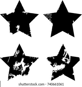 Grunge post Stamps Collection, stars. Banners, Insignias , Logos, Icons, Labels and Badges Set . vector distress textures.blank shapes.