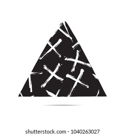 Grunge post Stamps Collection, triangle
. Banners, Insignias , Logos, Icons, Labels and Badges Set . vector distress textures.blank shapes.