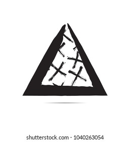 Grunge post Stamps Collection, triangle
. Banners, Insignias , Logos, Icons, Labels and Badges Set . vector distress textures.blank shapes.