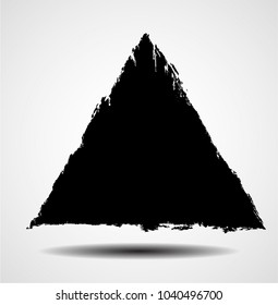 Grunge post Stamps Collection, triangles. Banners, Insignias , Logos, Icons, Labels and Badges Set . vector distress textures.blank shapes.