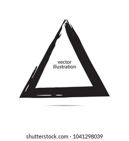 Grunge post Stamps Collection, triangles. Banners, Insignias , Logos, Icons, Labels and Badges Set . vector distress textures.blank shapes.