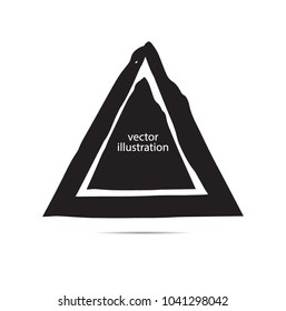Grunge post Stamps Collection, triangles. Banners, Insignias , Logos, Icons, Labels and Badges Set . vector distress textures.blank shapes.