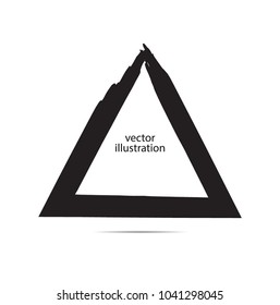 Grunge post Stamps Collection, triangles. Banners, Insignias , Logos, Icons, Labels and Badges Set . vector distress textures.blank shapes.
