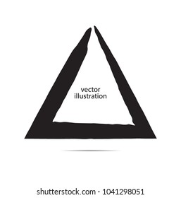 Grunge post Stamps Collection, triangles. Banners, Insignias , Logos, Icons, Labels and Badges Set . vector distress textures.blank shapes.