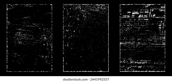 Grunge post Stamps set. Overlay texture stamps with banners , logos, icon, label and Badges. Distress grain surface dust and rough background concept. Place over object to create grunge effect.
