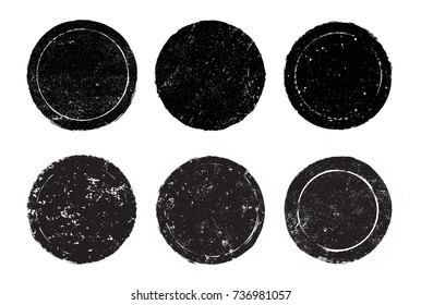 Grunge post stamps Vector distress shapes.
