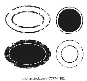 Grunge post stamps.Blank distress banners.Vector illustration.