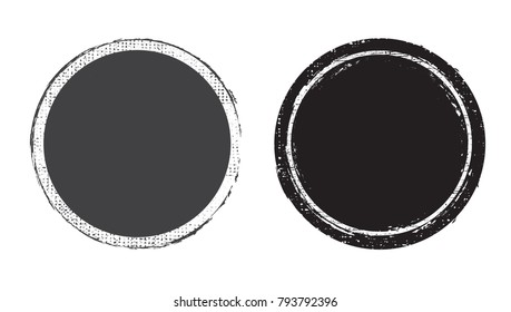 Grunge post stamps.Vector distress circles.